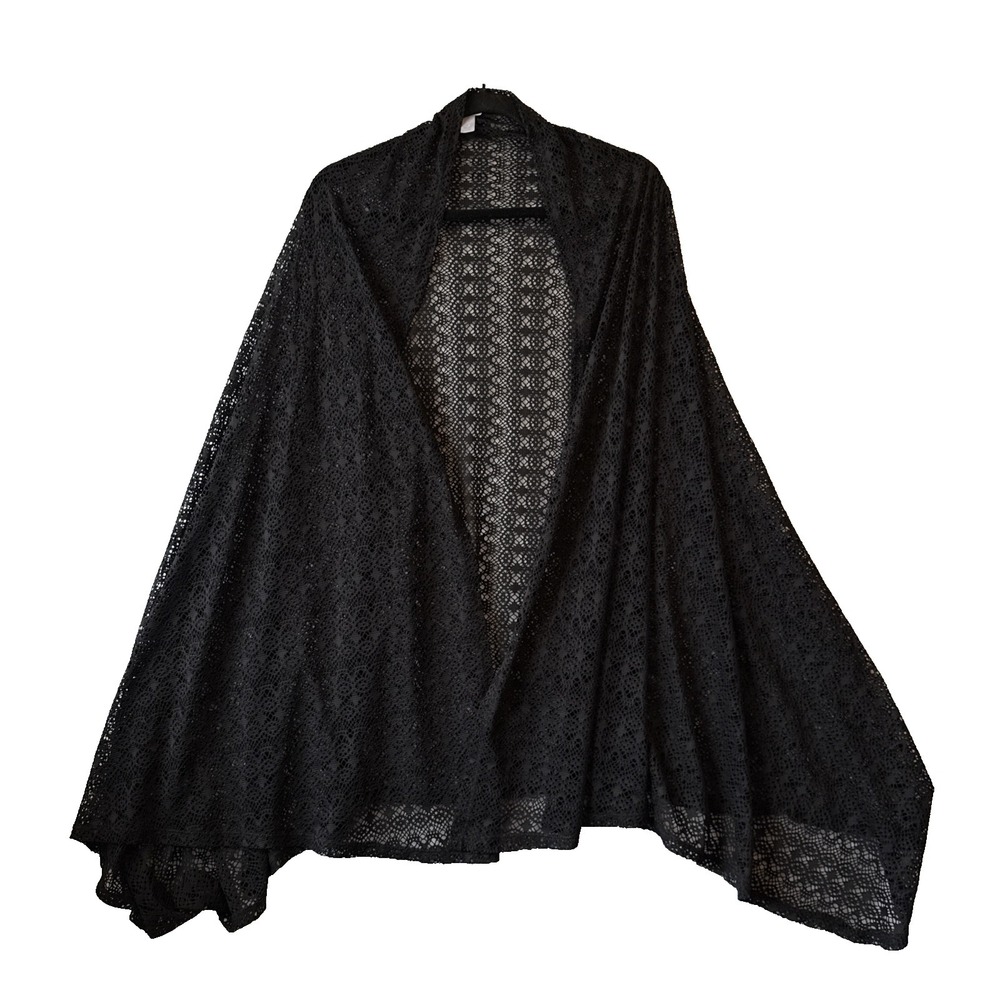 Swim By Cacique Open Front Sheer Crochet Lace Swim Shawl Cover Up 22/28 Resort